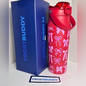 FrostBuddy Leakproof Bottle Buddy Cupids Bows NIB Tumbler+Water Bottle 2-Way Sip